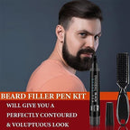Beard Pencil Filler for Men,Beard Pen Filler Long Lasting Coverage Waterproof & Natural Finish Beard Filling Pen with Brush,Barber Styling Pencil - Fill, Shape & Define Perfect Beard(Black)