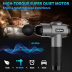 TOLOCO Massage Gun, Deep Tissue Back Massage for Athletes for Pain Relief, Percussion Massager with 10 Massages Heads & Silent Brushless Motor, Mothers Day Gifts, Carbon