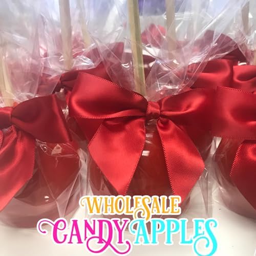 Sweet Dreams Gourmet Candy Apple 6 Pack - Granny Smith Apples Dipped in Sweet Red Candy | Candied Apples | Delicious Gift | Handmade in Small Batches | Guaranteed to Arrive Fresh