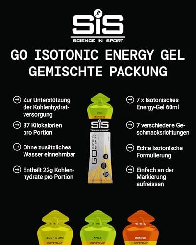 Science in Sport 60 ml Energy Gel Variety - Pack of 7