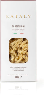 Eataly Italian Tortiglioni Pasta Noodles - 500g (17 oz.) Box -Authentic Durum Semolina Wheat - Made in Italy- Dried Pasta for Gourmet Dining, 1 Pack