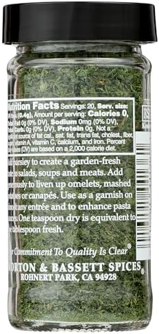 Morton & Bassett Parsley, 0.28 oz – Non-GMO, Salt-Free, Fresh Herb for Garnishes, Soups & Mediterranean Dishes