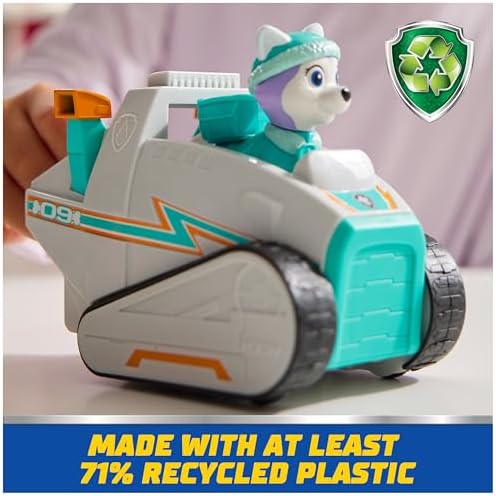 Paw Patrol, Everest’s Snow Plow, Toy Vehicle with Collectible Action Figure, Sustainably Minded Kids Toys for Boys & Girls Ages 3 and Up
