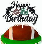 Happy 16th Birthday Football Cake Topper 16 Sixteen Years Old Rugby Player Scene Cake Decoration For Kids Sport Theme Sixteenth Birthday Party Event Supplies for Boys (16)