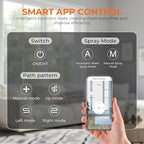FRUITEAM Window Cleaning Robot with Dual Water Spray, APP and Remote Control, Automatic Window Cleaner with Leather Belt for Frame Glass, Triple Safety System, Smart Path Detection