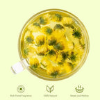 Chrysanthemum Tea, Chinese Chrysanthemum Herbal Flower Tea Loose Leaves, Dried Chrysanthemum Flower with Floral Freshness and Natural Sweetness, Non-GMO, Gluten Free, Caffeine-Free, 3.88 Oz