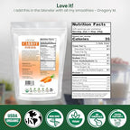 Z Natural Foods Organic Carrot Powder, Natural Superfood Powder for Vision and Heart Health, Great in Juices, Smoothies, and Recipes, Non-GMO, Vegan, Gluten-Free, Kosher, 5 lbs