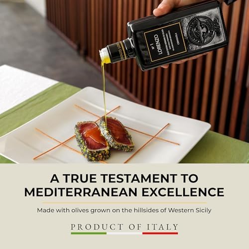 Barbera Lorenzo N° 1 Organic Extra Virgin Olive Oil PDO Valli Trapanesi, 16.9 fl oz | Premium Sicilian EVOO from Organic Cerasuola Olives | Bold Fruity Flavor & Cold-Pressed Quality