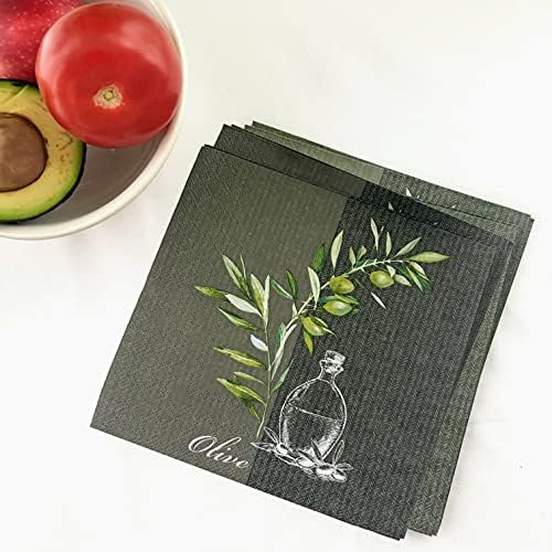 20-ct 13x13 Olive Napkins Fall Napkins Thanksgiving Napkins Fall Paper Napkins Thanksgiving Paper Napkins Fall Cocktail Napkins Decorative Napkins for Decoupage Fall Napkins Paper Olive Paper Napkins
