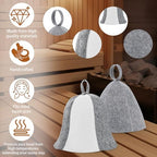 Yolev 2pcs Sauna Hat for Women Men Wool Felt Sauna Cap Russian Banya Cap Saunas Hat for Spa Steam Room