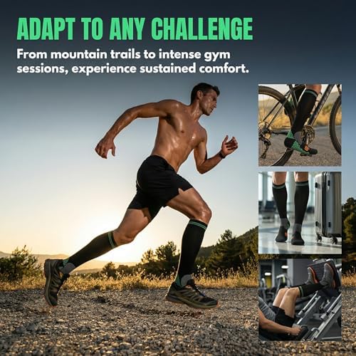 Compression Socks (2/3 Pair) for Men and Women 20-30 mmHg Regular and Plus Size Compression Scoks:Size S-7XL