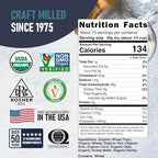 Great River Milling Organic 7 Grain Blend Bread Flour | Unbleached & Unbromated | Non-GMO, Kosher Certified | Hearty Multi-Grain Flour for Breads, Muffins & Everyday Baking | 5 Lb
