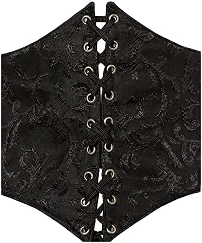 Daisy corsets Women's Lavish Black Brocade Corset Belt Cincher