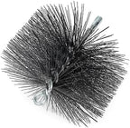 Stanbroil 8 Inch Round Steel Chimney Cleaning Brush with 1/4" NPT Fitting for Masonry Chimney Flue, Works with Most Chimney Rod Sets