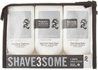 Billy Jealousy Shave3some Travel-Size Trio Shaving Kit for Men with Heating Pre-Shave, Super Slick Shave Cream and Cooling After-Shave, Citrus Scent, 3 Fl Oz Each