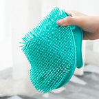 AXLOFO® Shower Foot Scrubber Mat with Non-Slip Suction Cups, Foot Spa Brush for Cleaning & Exfoliating Your Feet No Bend, Foot Massages Mat for Relax Your Feet (green)