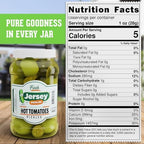 Jersey Pickles - Hot Pickled Tomatoes (Gallon) – Pickled Vegetable – Handcrafted Gourmet Topping for Sandwiches, Charcuterie & More