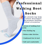 Walking Boot Sock Replacement Extra-Wide Knee High Socks for Foot Brace,Fracture Boot Men & Women 2 Pairs