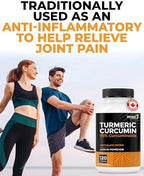 Renew Actives Turmeric Curcumin with Black Pepper – 600MG Turmeric Root, 100MG Curcuminoids per 2 Capsules – Supports Digestion, Liver Health, Joint Relief & Mobility – Made in Canada – 120 Capsules