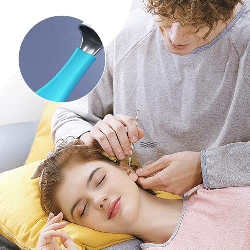 Ear Cleaner Replacement Tips 60Pcs Ear Camera Replacement Tips Soft ＆ Flexible Silicone Ear Spoon Tips Ear Cleaning Tool Compatible with Visual Earpick, Earwax Cleaner, Standard, Style 1