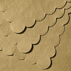 NatNarr 120 Pcs Cocktail Napkins Gold Grad Napkins Disposable Scalloped Dessert Beverage Party Napkin for 2026 Graduation, Wedding, Birthday, Celebrate, 5 x 5 Inch