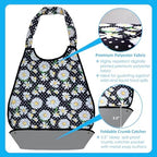 Premium Adult Bibs for Seniors & Elderly - 17x30 Large, Heavy Duty, Waterproof PVC Layer, Washable, Crumb Catcher