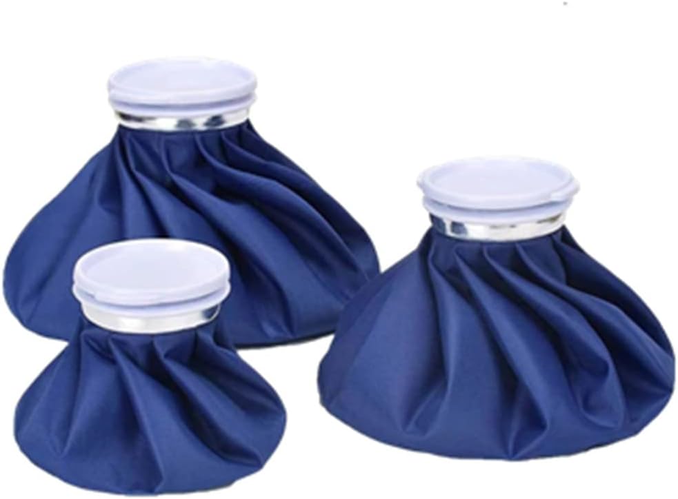 3 Pack Ice Bag, Reusable First Aid Ice Packs, Hot and Cold Reusable Ice Bag, First Aid Therapy Packs Relief and Reduce Sports Injuries,Deep Blue(6/9/11inch) (6+9+11)
