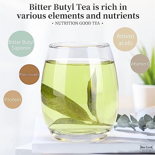 Hee Creek Kuding Tea 7.05oz/200g Needle Kuding Cha Ku Ding Chinese Herbal Bitter Tea Loose Leaf Green Tea, Clear Heat and Detox, No Additives 苦丁茶 大叶苦丁