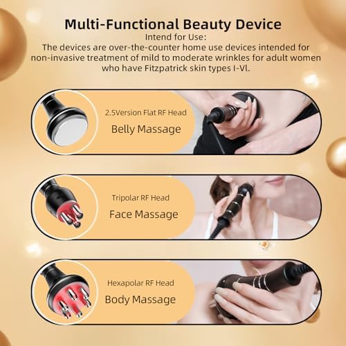 MZONG Non - Wireless RF Skin Rejuvenator - LED Light Combo for Face & Body Wrinkle Reduction