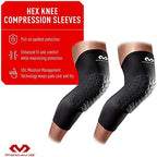 Knee Compression Sleeves: McDavid Hex Knee Pads Compression Leg Sleeve for Basketball, Volleyball, Weightlifting, and More - Pair of Sleeves