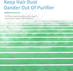 MK01 MK06 Air Filter Replacement Compatible with AROEVE MK01 MK06 Air Puri-Fier, 4-in-1 Air Filter for Tolife TZ-K1, for Kloudi DH-JH01 Air Puri-Fier, Pet Dander Version, Green, 3 Pack