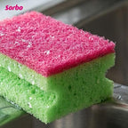 Sorbo Scouring Sponges, Non-Scratch Extra Grip and Super Absorbent Cleaning Scourers Ideal for Home and Kitchen Cleaning, Each Pack Includes 6 scourers in Assorted Colours
