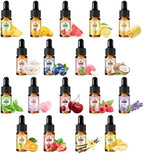 Food Flavoring Oil - Candy Flavoring for Candy Making 18 x 0.35 Fl Oz Extracts and Flavorings for Baking Lip Gloss Flavoring Oil - with Glass Dropper