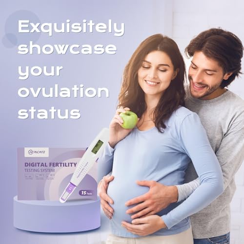 LH One Step Ovulation Test, Digital Fertility Testing System, Ovulation Test with Digital Results, 15 Digital Ovulation Tests, 1 Digital Fertility Tracker
