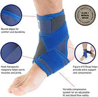 Neo-G Ankle Brace with Figure of 8 Strap – Neoprene Ankle Brace for Ligament Damage, Arthritis, for Sprained Ankle, Weak Ankles – Class 1 Medical Device - One Size