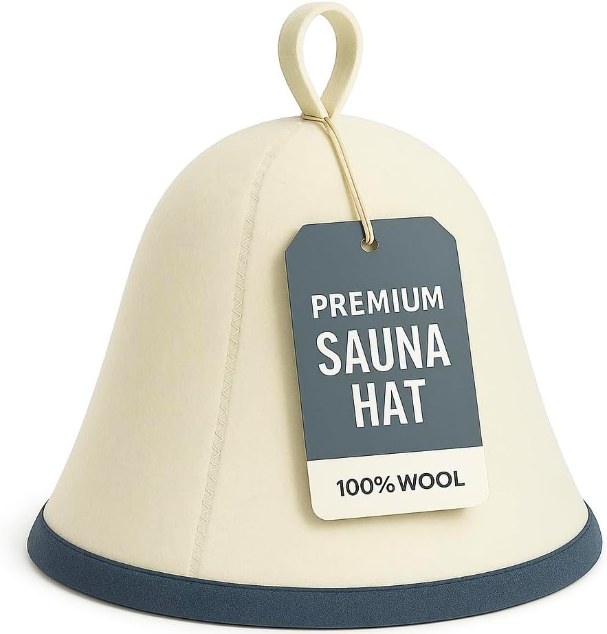 Premium Sauna Hat – 100% Natural Wool, Handmade Sauna Headwear for Men and Women – Eco-Friendly, Breathable