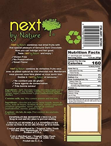 Next by Nature Dark Chocolate Ginger, 16 oz Bag (Pack of 3)