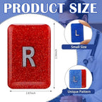 AceOrbit 2 Pack 1.5" x 1" X-Ray Markers Resin with Lead Letters Tech Markers Gift for Radiology Tech Nurses, Reusable & Washable(Red and Blue,Glitter)