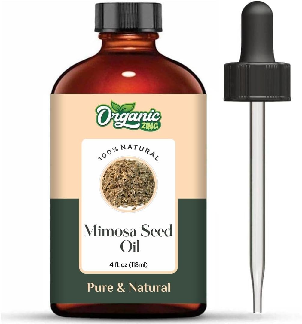 Organic Zing Mimosa Seed (Acacia dealbata) | Pure & Natural Essential Oil for Aroma & Diffusers, Skincare, Massage - 118ml/3.99fl oz