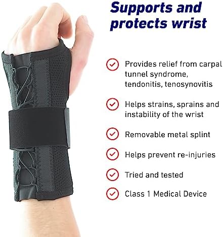 Neo-G Easy-Fit Wrist Brace for Carpal Tunnel – Hand Splints for Strains, Sprains, Instability, Tenosynovitis, Wrist Brace for Tendonitis - Right or Left - S - Class 1 Medical Device