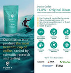 Purity Coffee FLOW Original Medium Roast Whole Bean (12oz Bag) | Specialty-Grade USDA Organic Arabica Blend | Third Party Tested for Mold, Mycotoxins & Pesticides