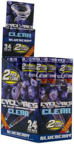 Cyclones Pre Rolled Transparent Cone Blueberry Flavor