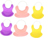 FRCOLOR 6Pcs Feeding Bibs Bibs for Easy Clean Up and Storage