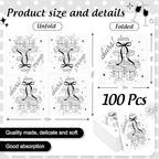 FYSUIMU 100 Pcs Black Cheers Cocktail Napkins Paper Napkins Champagne Tower Bow Disposable Decorative Beverage Napkin for Bachelorette Party Wedding Bridal Shower Birthday Bar Supplies