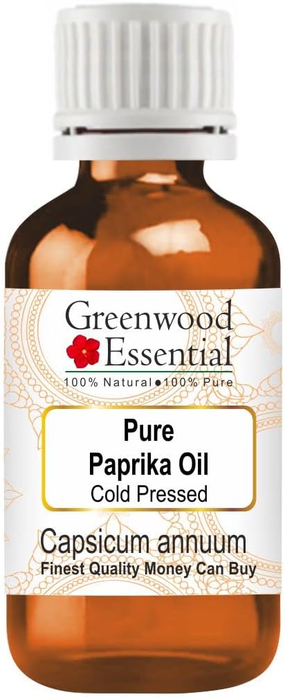 Greenwood Essential Pure Paprika Oil (Capsicum annuum) Cold Pressed 50ml (1.69 oz)