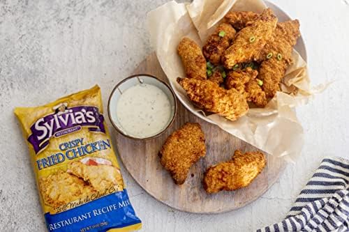 Sylvia’s Crispy Fried Chicken Mix, Seasoning Mix for Perfect Crispy Fried Chicken to make at Home, 10oz Bag