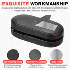 PATIKIL Hard Shell Eyeglasses Case, PU Leather Large Glasses Case Protective Sunglasses Organizer for Women Men