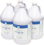 Master Massage - Organic, Unscented, Vitamin-Rich and Water-Soluble Massage Oil - 4 Gallon Bottle Per Pack