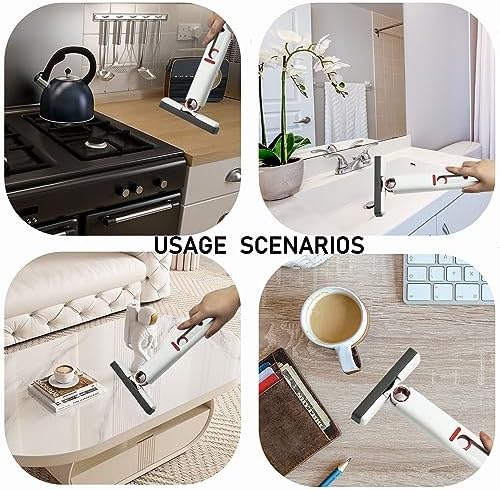 Protable Mini Mop Sponge Mop - Self Squeeze Mini Mop Small Mop Suitable for Kitchen, Bathroom, Living Room, Dorm, Car and Glass (1 Sponge Head + 1 Squeeze Handle)