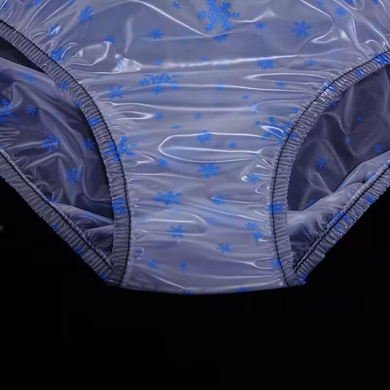 Adult Incontinence Pants/Translucent PVC Waterproof Underwear/Reusable/Low Waist Comfortable Wide Stretch/Plastic Diaper/Unisex Adult Incontinence Plastic Diaper